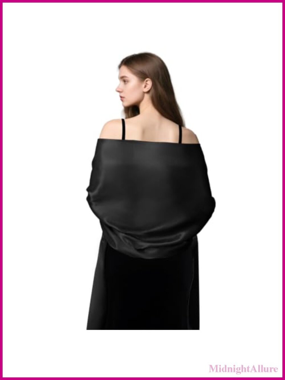 Satin Shawl Wrap for Evening Dresses Bridal Wedding Long